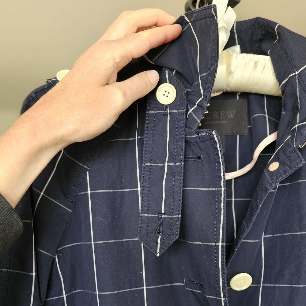J.Crew Collection Windowpane Trench - Picture 4 of 8